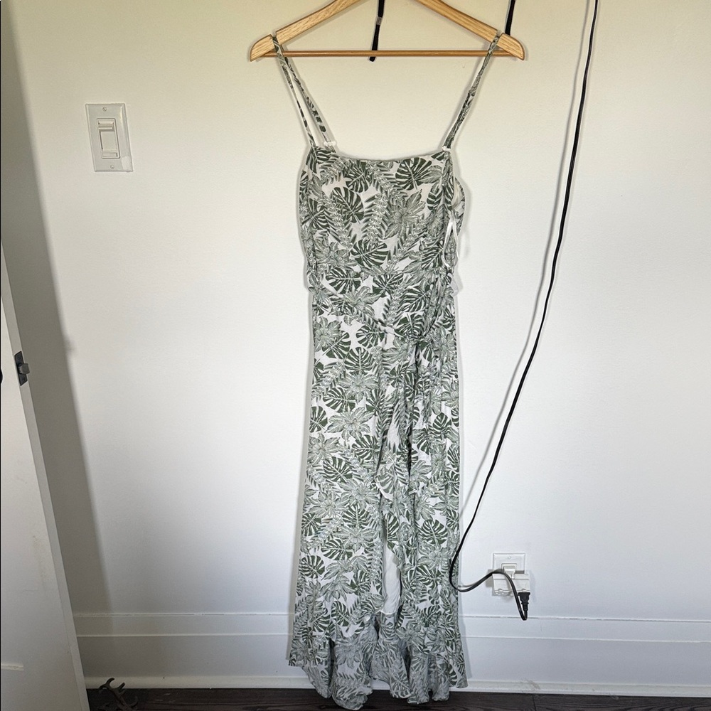 Mooloola Tropical Green Patterned Dress